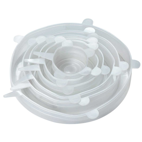 ZESTAW 6 szt. UNIWERSALNYCH POKRYWEK SILIKONOWYCH