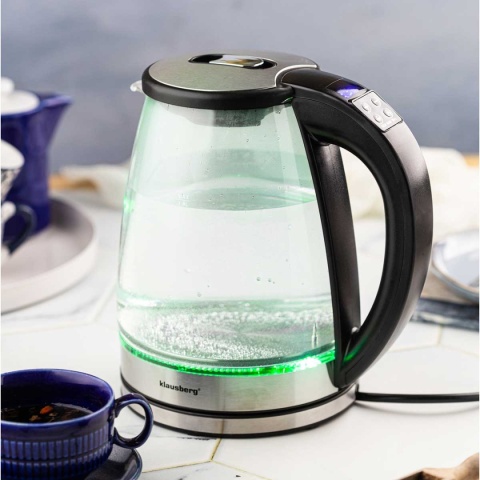 CZAJNIK ELEKTRYCZNY SZKLANY 1,8L KLAUSBERG KB-7887 LED RGB