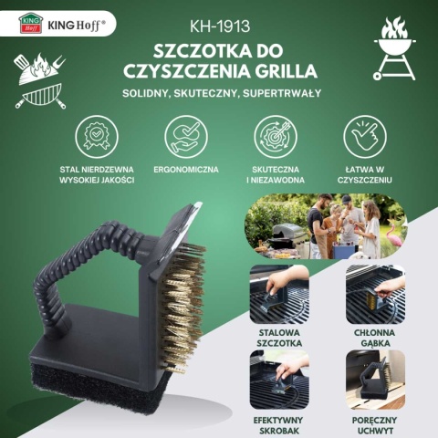 SZCZOTKA STALOWA DO CZYSZCZENIA RUSZTU GRILLA KINGHOFF KH-1913