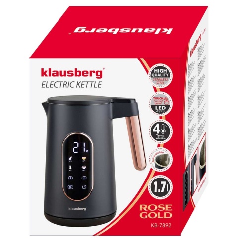 CZAJNIK ELEKTRYCZNY 1,7L KLAUSBERG KB-7892 LED REGULACJA TEMPERATURY