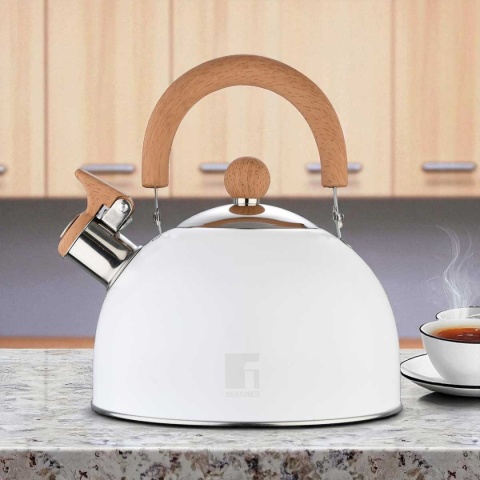 CZAJNIK STALOWY Z GWIZDKIEM 2,3L BERGNER BG-37304 NATURALLY