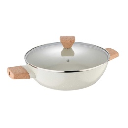 GARNEK MARMURKOWY 28cm Z POKRYWĄ BERGNER BG-34747 NATURALLY