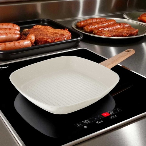 PATELNIA MARMURKOWA GRILLOWA 28cm BERGNER BG-34743 NATURALLY