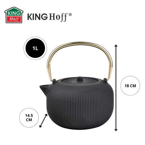 ZAPARZACZ ŻELIWNY IMBRYK 1L Z FILTREM KINGHOFF KH-1931