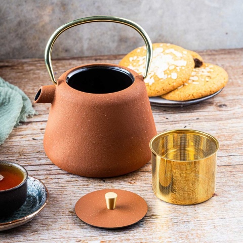 ZAPARZACZ ŻELIWNY IMBRYK 1L Z FILTREM KINGHOFF KH-1933