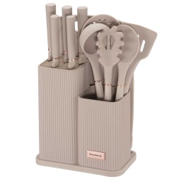ZESTAW NOŻY I PRZYBORÓW KUCHENNYCH Z DESKĄ W STOJAKU KLAUSBERG KB-7935