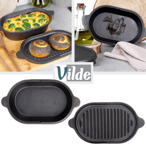 BRYTFANNA PATELNIA ŻELIWNA Z PATELNIĄ 2w1 28x16cm CAST LINE 279053