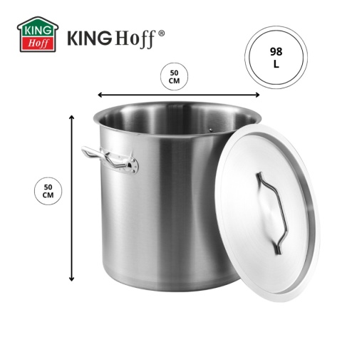GARNEK GASTRONOMICZNY Z POKRYWĄ STALOWĄ 98L KINGHOFF KH-1968