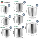 GARNEK GASTRONOMICZNY Z POKRYWĄ STALOWĄ 17L KINGHOFF KH-1961