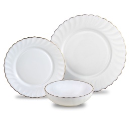 KOMPLET OBIADOWY OPAL MARIGOLD DLA 6 OSÓB 18 ELEM. KINGHOFF KH-1921