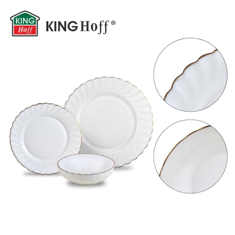 KOMPLET OBIADOWY OPAL MARIGOLD DLA 6 OSÓB 18 ELEM. KINGHOFF KH-1921