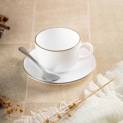 ZESTAW KAWOWY 6 FILIŻANEK ZE SPODECZKAMI KINGHOFF OPAL KH-1929