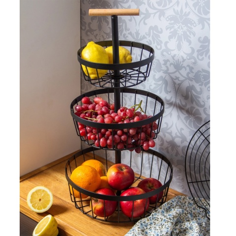 KOSZYK PIĘTROWY PATERA NA OWOCE 3 POZIOMY 3437