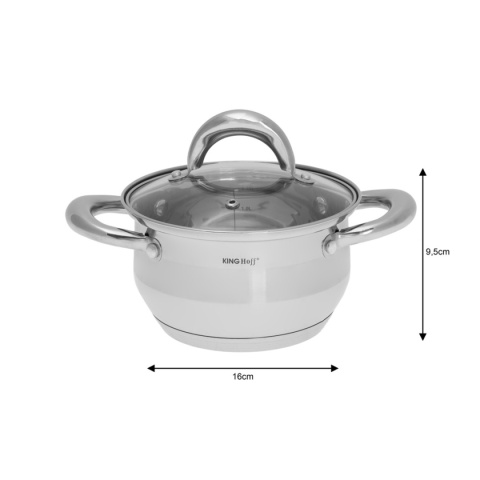 Komplet garnków stalowych 12 elementów Kinghoff KH-1098