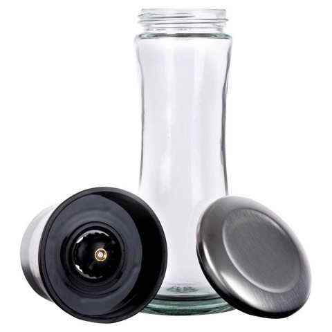 RĘCZNY MŁYNEK DO PIEPRZU I SOLI SZKLANY 259368