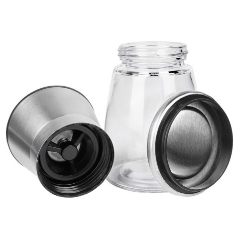 ZESTAW RĘCZNYCH MŁYNKÓW DO PIEPRZU I SOLI SZKLANYCH 259608