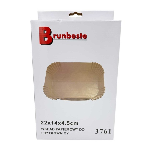 WKŁAD PAPIEROWY DO FRYTOWNICY PROSTOKĄTNY 22x14cm 100szt. 3761