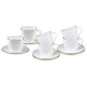 ZESTAW KAWOWY 6 FILIŻANEK ZE SPODECZKAMI KINGHOFF OPAL KH-1930