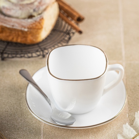 ZESTAW KAWOWY 6 FILIŻANEK ZE SPODECZKAMI KINGHOFF OPAL KH-1930