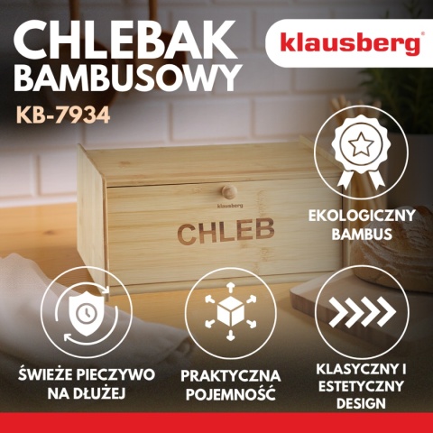 CHLEBAK POJEMNIK BAMBUSOWY NA PIECZYWO KLAUSBERG KB-7934