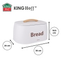 CHLEBAK POJEMNIK STALOWY NA PIECZYWO KINGHOFF KH-1947 BIAŁY