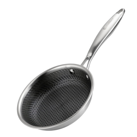 PATELNIA STALOWA 18cm Z POWŁOKĄ PLASTER MIODU E-7544