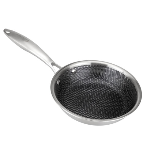 PATELNIA STALOWA 18cm Z POWŁOKĄ PLASTER MIODU E-7544