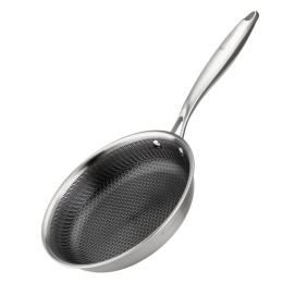 PATELNIA STALOWA 22cm Z POWŁOKĄ PLASTER MIODU E-7546