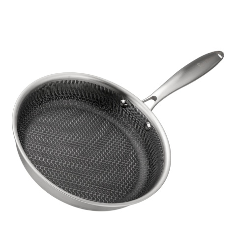 PATELNIA STALOWA 24cm Z POWŁOKĄ PLASTER MIODU E-7547