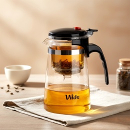 DZBANEK SZKLANY 680ml Z ZAPARZACZEM SPUSTOWYM DO HERBATY ZIÓŁ 259415