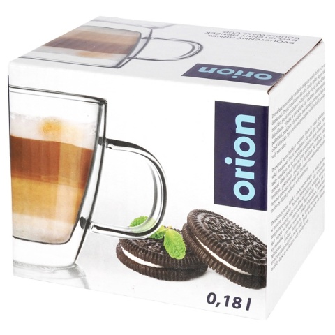 SZKLANKA TERMICZNA 180ml Z PODWÓJNĄ SCIANKĄ DO KAWY