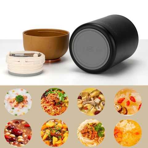 TERMOS OBIADOWY 1050ml Z MISKĄ I SKŁADANĄ ŁYŻKĄ E-8247