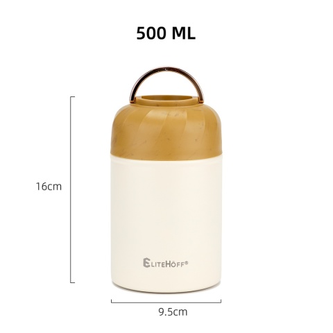 TERMOS OBIADOWY 500ml Z MISKĄ I SKŁADANĄ ŁYŻKĄ E-8250