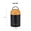 TERMOS OBIADOWY 500ml Z MISKĄ I SKŁADANĄ ŁYŻKĄ E-8249