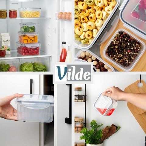 ZESTAW 4 POJEMNIKÓW NA ŻYWNOŚĆ Z POKRYWAMI I USZCZELKAMI 229243