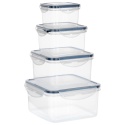 ZESTAW 4 POJEMNIKÓW NA ŻYWNOŚĆ Z POKRYWAMI I USZCZELKAMI 229243