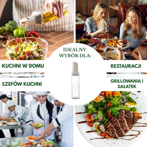 BUTELKA 500ml Z NALEWAKIEM DO OCTU I OLIWY KINGHOFF KH-2004