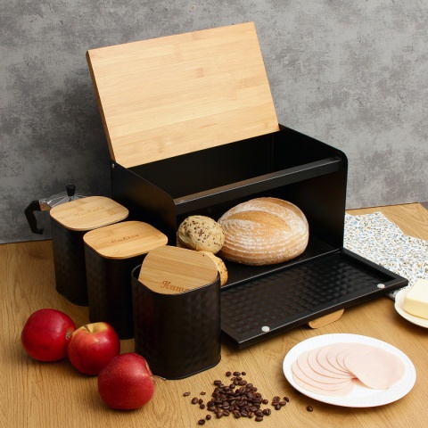 BREAD BOX WITH SET OF KITCHEN CONTAINERS 2754