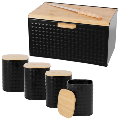 BREAD BOX WITH SET OF KITCHEN CONTAINERS 2754