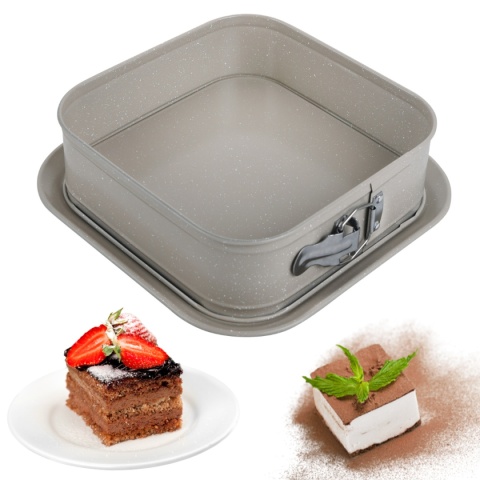 FORMA BLACHA KWADRATOWA ROZPINANA DO CIASTA 27,5x27,5cm KINGHOFF KH-1977