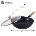 WOK Z POKRYWĄ Z POWŁOKĄ MARMURKOWĄ 30cm KINGHOFF KH-1984