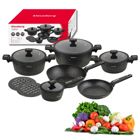 ZESTAW 12 ELEM. GARNKÓW MARMURKOWYCH KLAUSBERG KB-7968