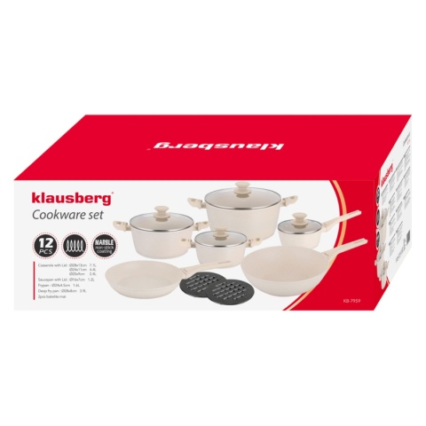 ZESTAW 12 ELEM. GARNKÓW MARMURKOWYCH KLAUSBERG KB-7959