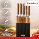 ZESTAW NOŻY W BLOKU AKACJOWYM KLAUSBERG KB-7981