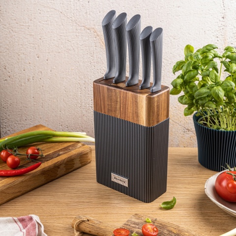 ZESTAW NOŻY W BLOKU AKACJOWYM KLAUSBERG KB-7979