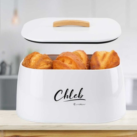 CHLEBAK POJEMNIK STALOWY NA PIECZYWO E-6235 biały