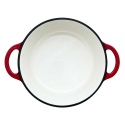 EMALIOWANY GARNEK ŻELIWNY 26cm 5L HAGE CZERWONY