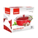 NACZYNIE CERAMICZNE GARNEK Z POKRYWĄ DO ZAPIEKANIA 26 cm 3L BANQUET CULINARIA