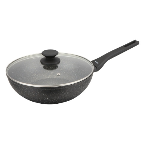 PATELNIA MARMURKOWA GŁĘBOKA WOK 28cm Z POKRYWĄ KLAUSBERG 28cm KB-7990