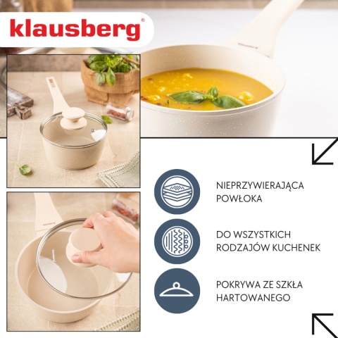 RONDELEK MARMUROWY 1,2l Z POKRYWĄ KLAUSBERG KB-7987